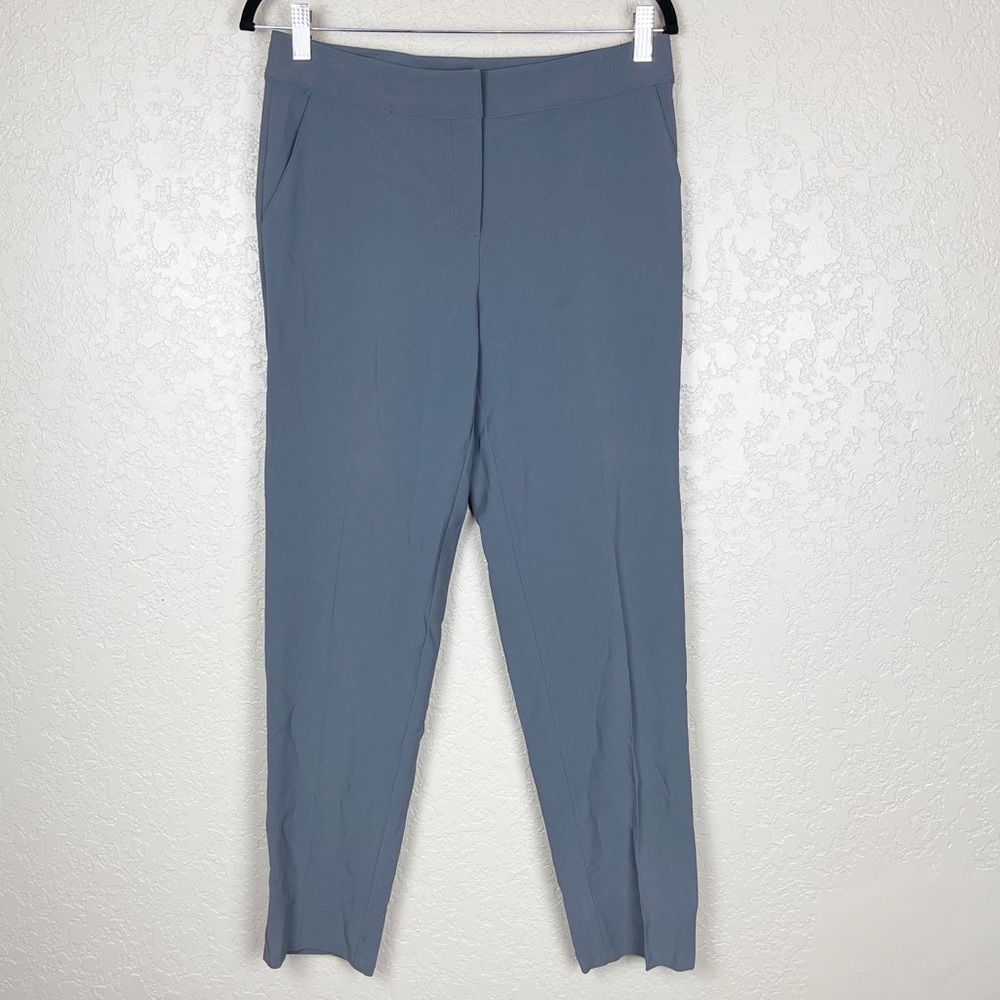 St. John grey straight leg trouser pants